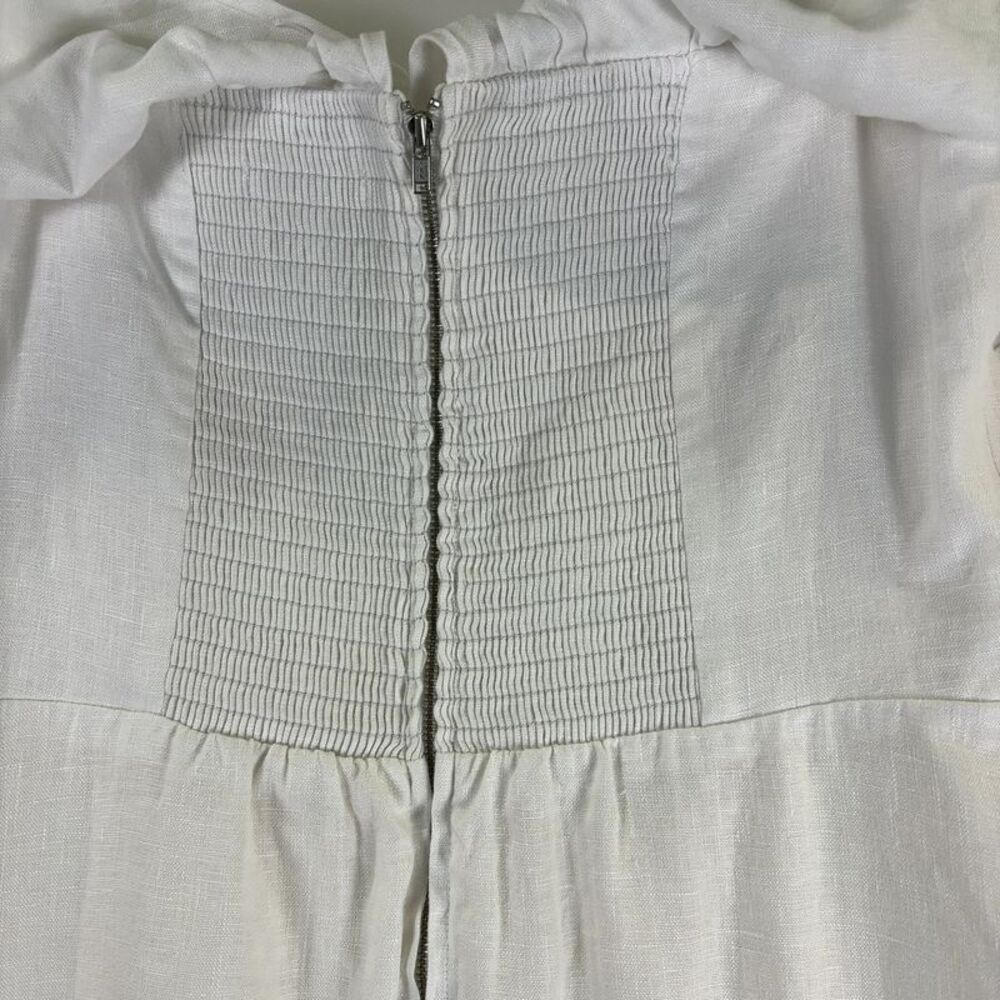 Reformation Baela Linen White Off-Shoulder Dress - Picture 3 of 6